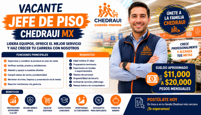 Jefe de Piso Chedraui México